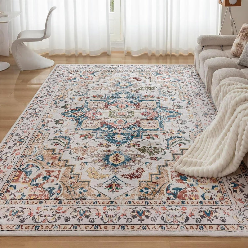 Washable Rugs Living Room Short Pile Area Rug