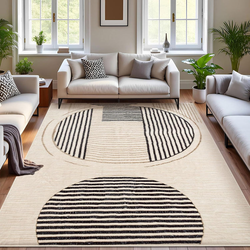 Washable Rugs Living Room Soft Geometric Rug