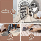 Washable Rugs Living Room Soft Geometric Rug