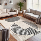 Washable Rugs Living Room Soft Geometric Rug