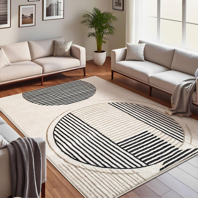 Washable Rugs Living Room Soft Geometric Rug