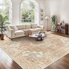 Large Rug Boho Sage Washable Non-Slip Vintage