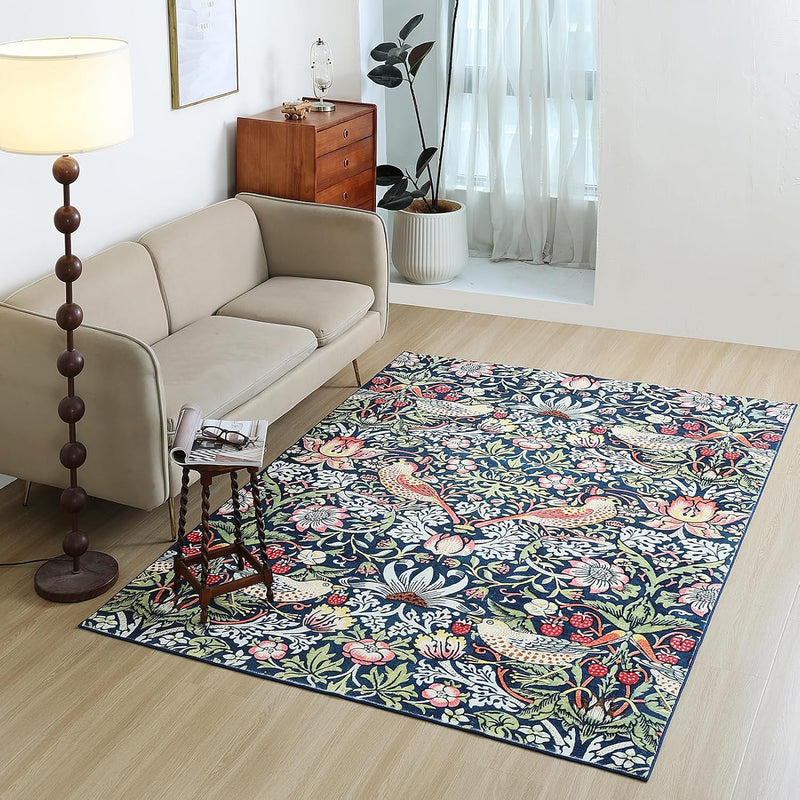 Washable Rugs Living Room William Morris Strawberry