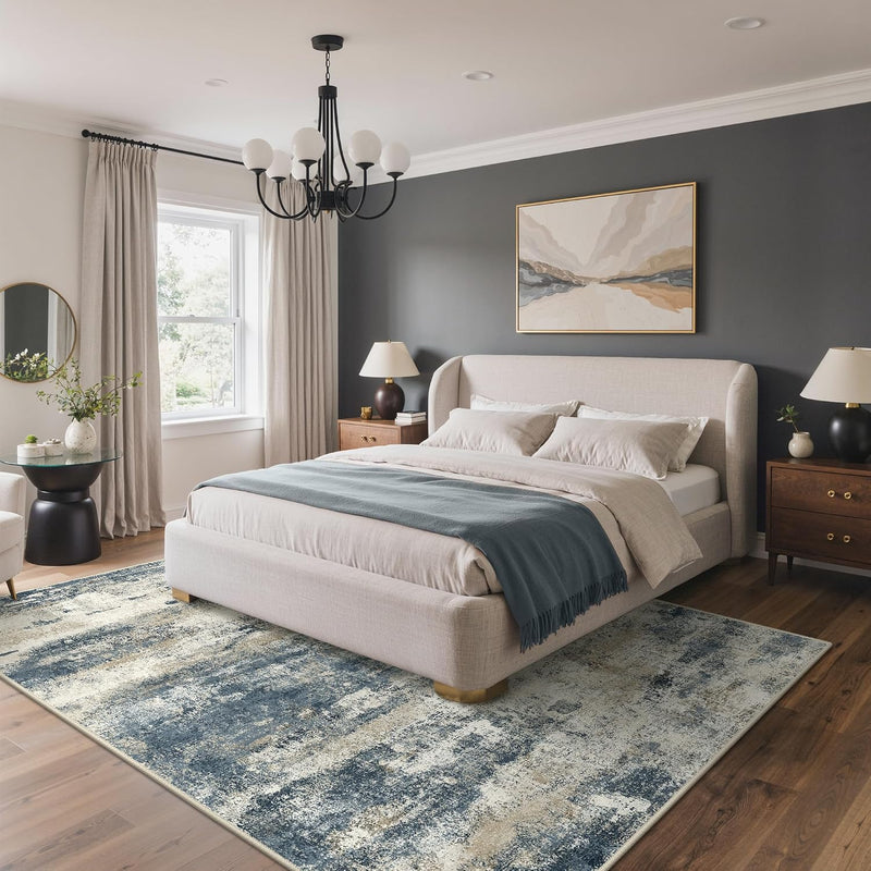 Abstract Rug Washable Non-Slip Carpet Living Room