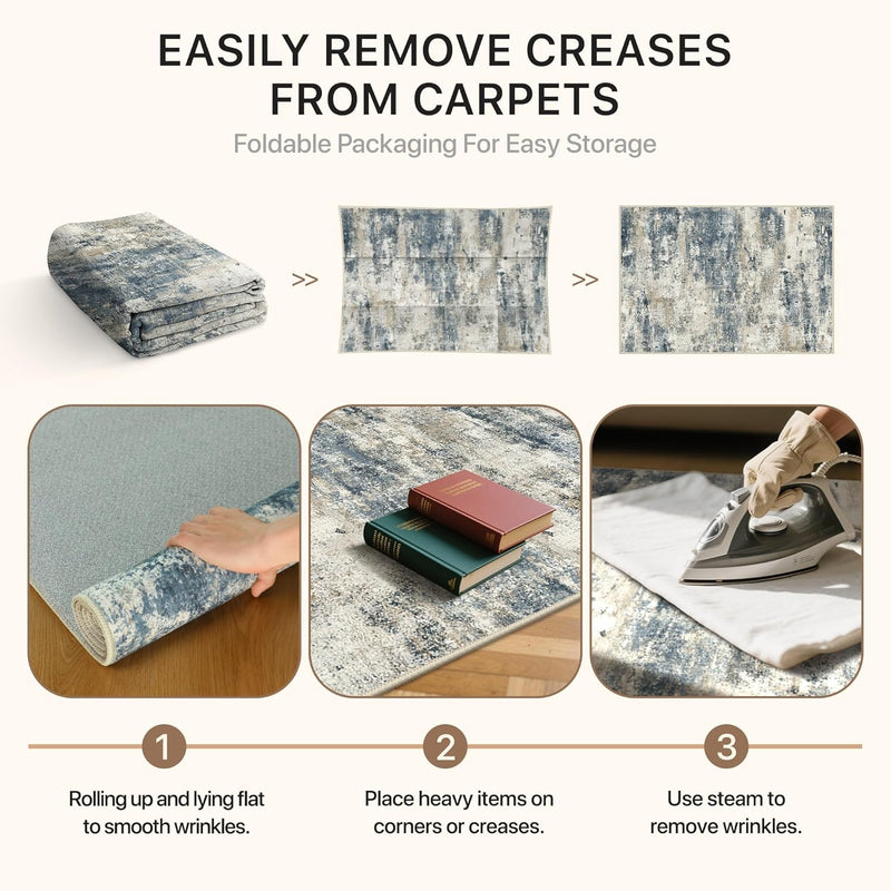 Abstract Rug Washable Non-Slip Carpet Living Room