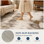 Washable Short Pile Area Rugs for Living Room