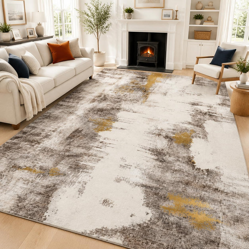Washable Short Pile Area Rugs for Living Room