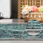 Washable Vintage Living Room Area Rug Machine
