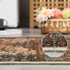 Washable Vintage Living Room Area Rug Machine