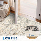 Washable Vintage Living Room Area Rug Machine