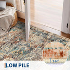 Washable Vintage Living Room Area Rug Machine