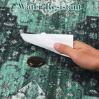 Washable Vintage Living Room Area Rug Machine