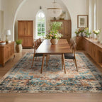 Washable Vintage Living Room Area Rug Machine