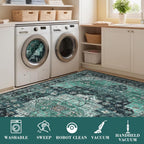 Washable Vintage Living Room Area Rug Machine