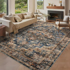 Washable Vintage Living Room Area Rug Machine