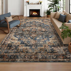 Washable Vintage Living Room Area Rug Machine