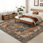 Washable Vintage Living Room Area Rug Machine