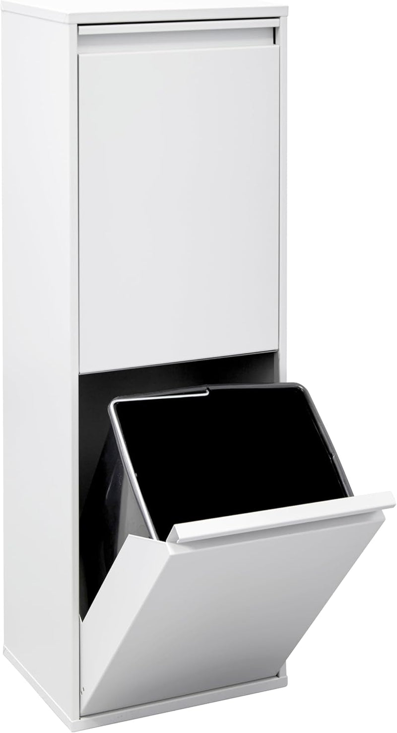 Waste Separation and Recycling Bin in Steel