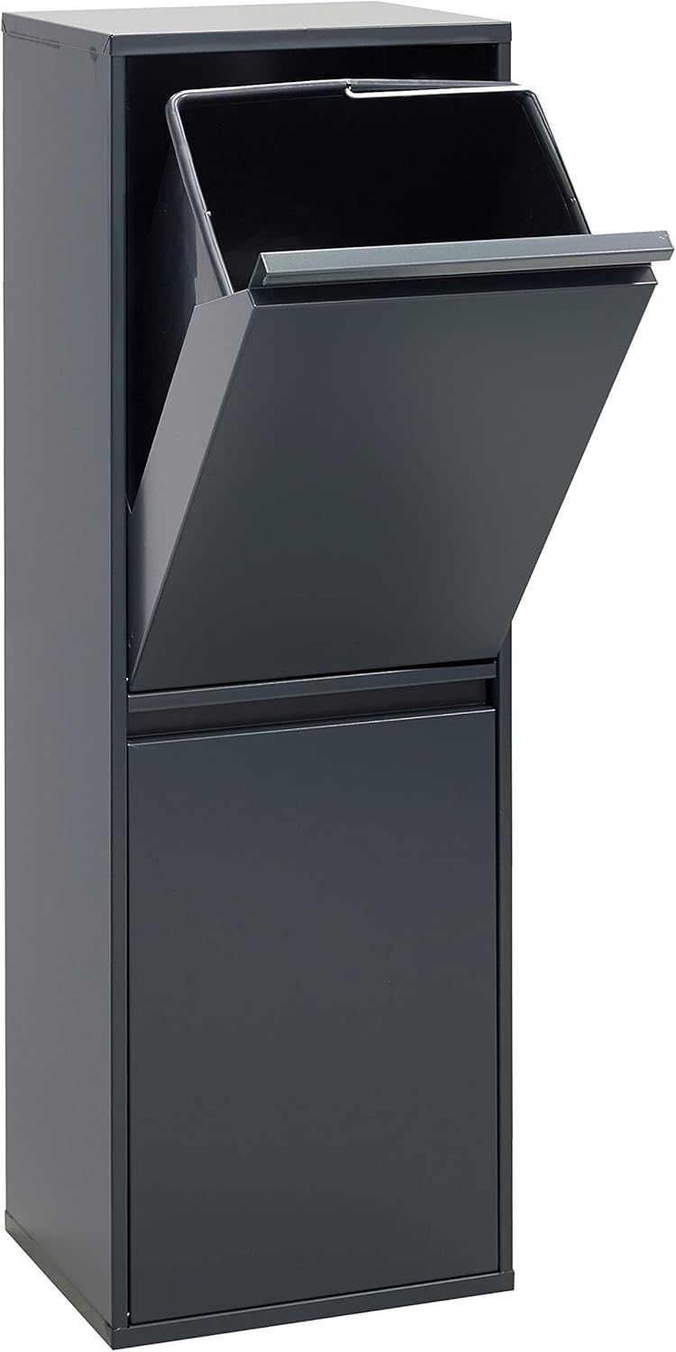 Waste Separation and Recycling Bin in Steel