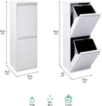 Waste Separation and Recycling Bin in Steel