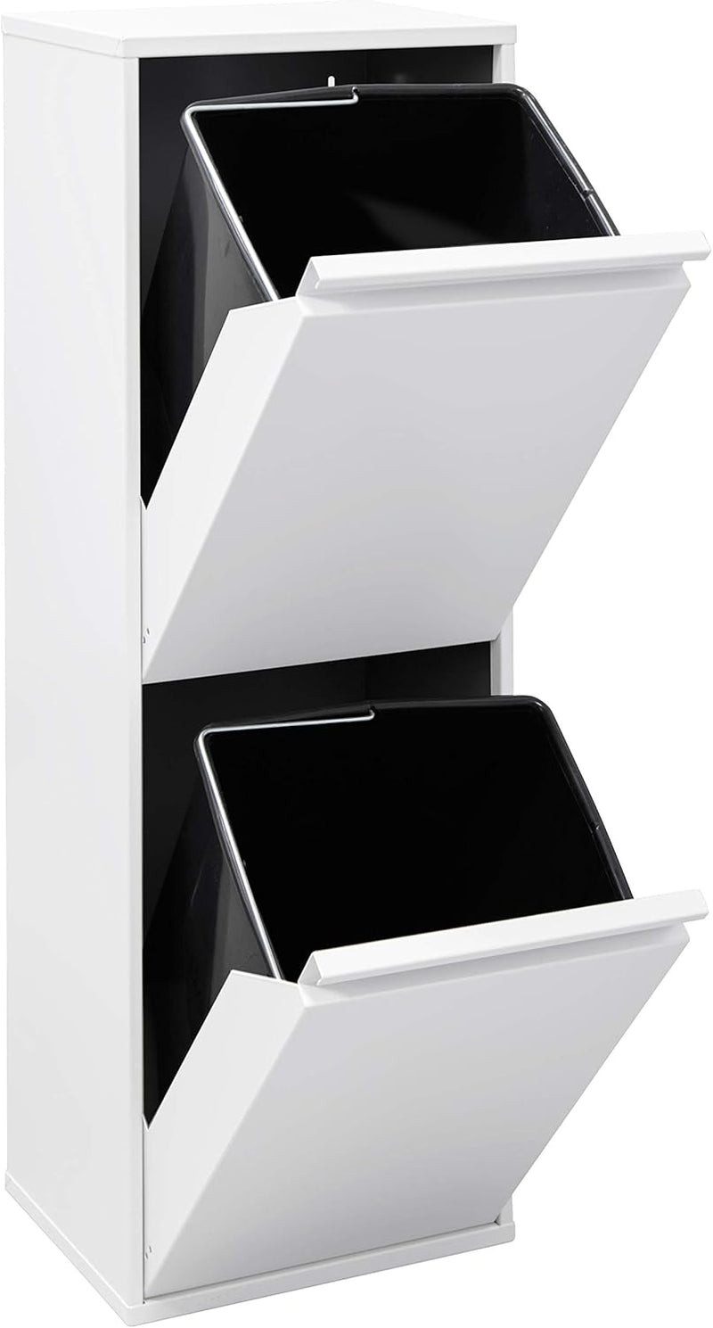 Waste Separation and Recycling Bin in Steel