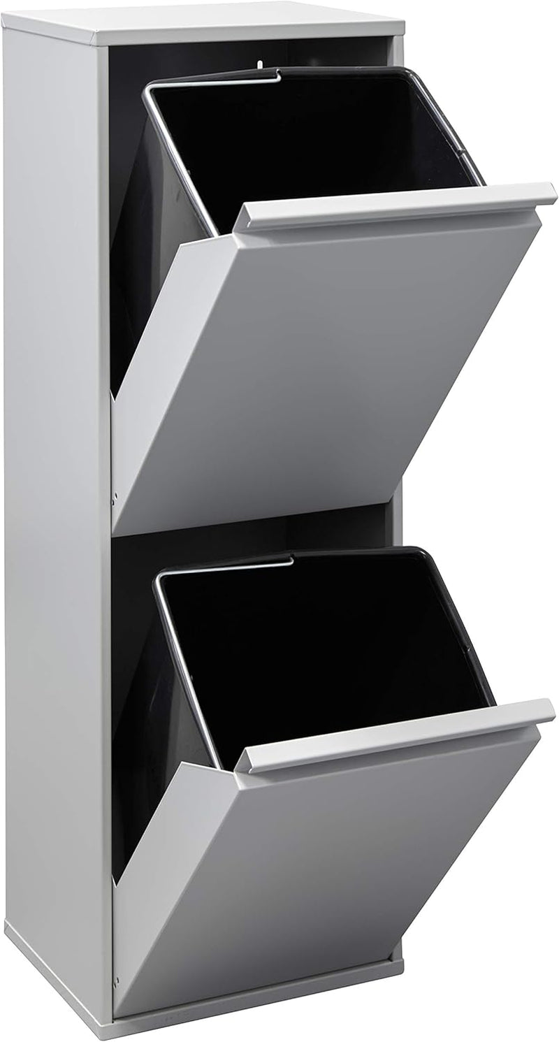 Waste Separation and Recycling Bin in Steel
