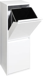 Waste Separation and Recycling Bin in Steel