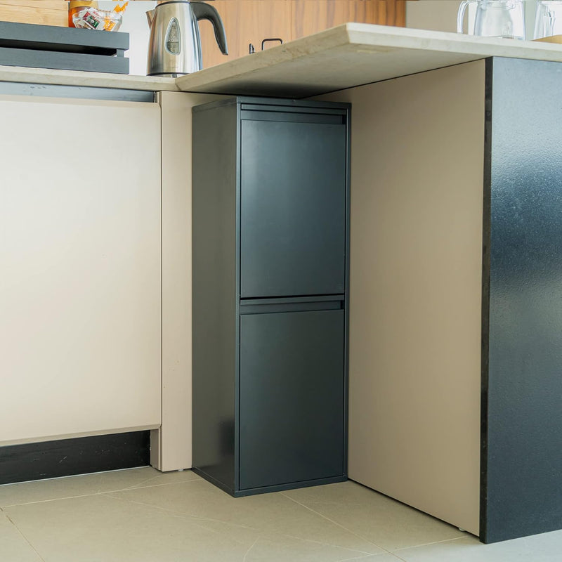 Waste Separation and Recycling Bin in Steel