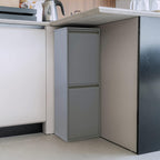 Waste Separation and Recycling Bin in Steel