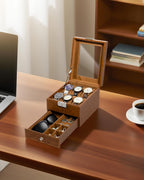 Watch Box 12 Slots 2-Tier Storage with Key
