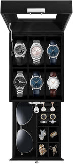 Watch Box 12 Slots 2-Tier Storage with Key