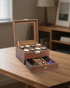 Watch Box 12 Slots 2-Tier Storage with Key