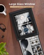 Watch Box 12 Slots 2-Tier Storage with Key