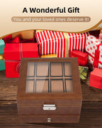 Watch Box 12 Slots 2-Tier Storage with Key