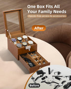 Watch Box 12 Slots 2-Tier Storage with Key