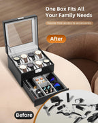 Watch Box 12 Slots 2-Tier Storage with Key