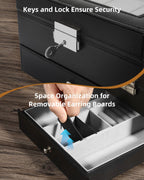 Watch Box 12 Slots 2-Tier Storage with Key