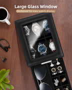 Watch Box 12 Slots 2-Tier Storage with Key