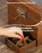 Watch Box 12 Slots 2-Tier Storage with Key