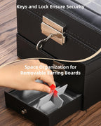Watch Box 12 Slots 2-Tier Storage with Key