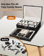 Watch Box 12 Slots 2-Tier Storage with Key