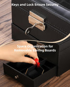 Watch Box 12 Slots 2-Tier Storage with Key