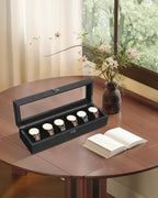 Watch Box 6 Slots Solid Wood Case Display