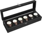 Watch Box 6 Slots Solid Wood Case Display