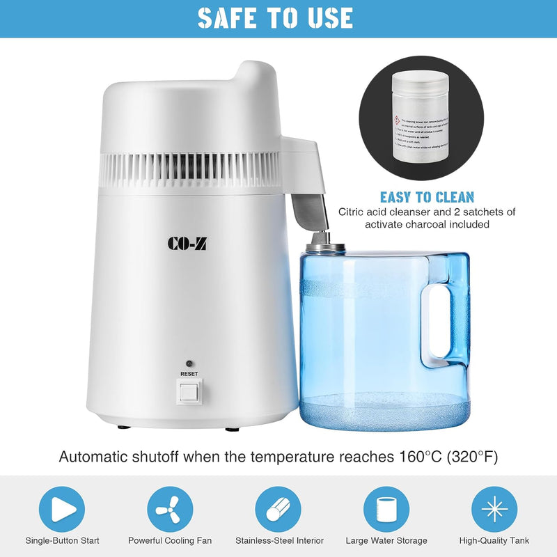 Water Distillers 4L Distilling Pure Machine for Home