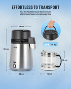 Water Distillers 4L Distilling Pure Machine for Home