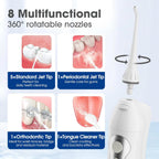 Water Flosser Cordless Oral Irrigator Rechargeable Dental Jet