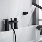 Waterfall Bath Mixer Tap Bathroom Square Monobloc Double