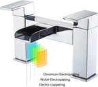 Waterfall Bath Taps Bathroom Filler Mixer Tap Chrome
