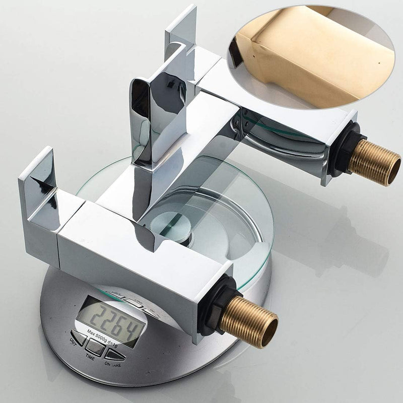 Waterfall Bath Taps Bathroom Filler Mixer Tap Chrome